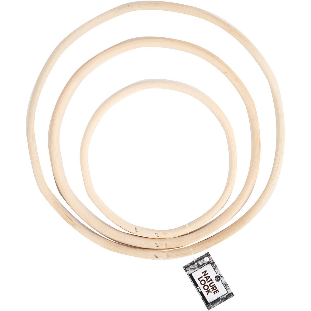 Bamboe ring, d 15,3+20,3+25,5 cm, 3 stuk/ 1 set [HOB-50238]