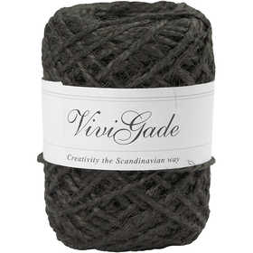 Natuurlijk hennep, dikte 1-2 mm, zwart, 30 m/ 1 rol [HOB-503243]