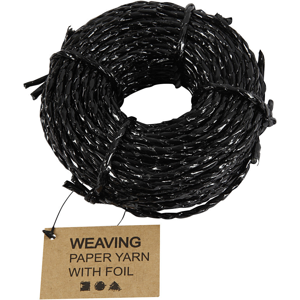 Papiergaren, dikte 3,5-4 mm, ca. 25 m, zwart, 25 m/ 1 rol [HOB-50399]