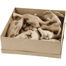 Dinosaurussen, H: 9-12,5 cm, B: 4,5+5,5 cm, 21 stuk/ 1 doos [HOB-50716]