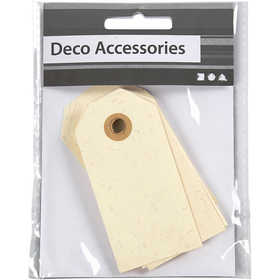 Manilla-labels, afm 4x8 cm, 250 gr, crème, 20 stuk/ 1 doos [HOB-510040]