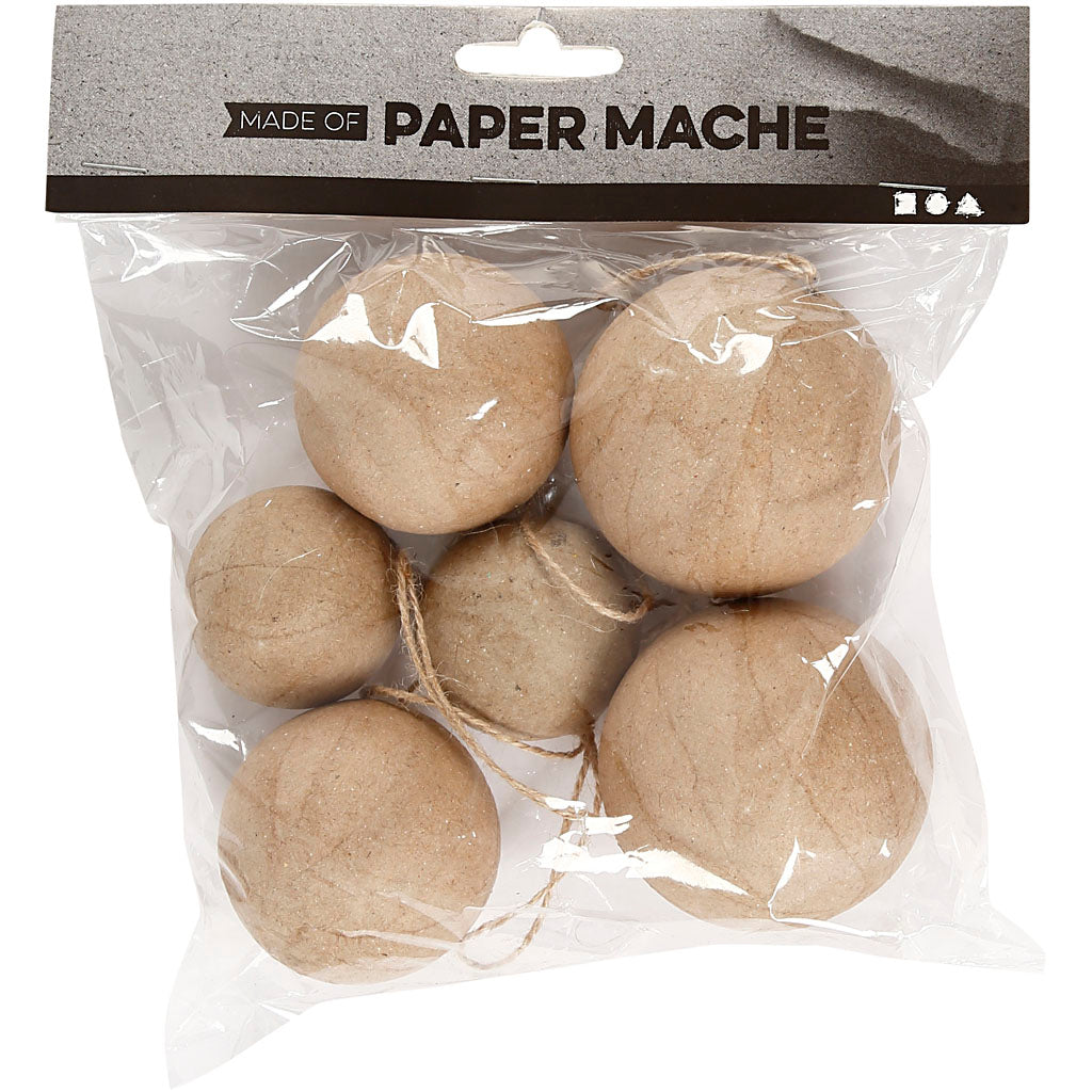 Ornamenten, d 4+5+6 cm, 6 stuk/ 1 doos [HOB-510313]