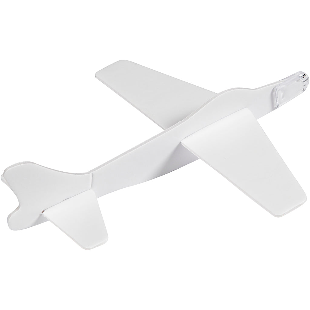 Vliegtuigen, L: 19 cm, B: 17,5 cm, wit, 2 stuk/ 1 doos [HOB-51232]