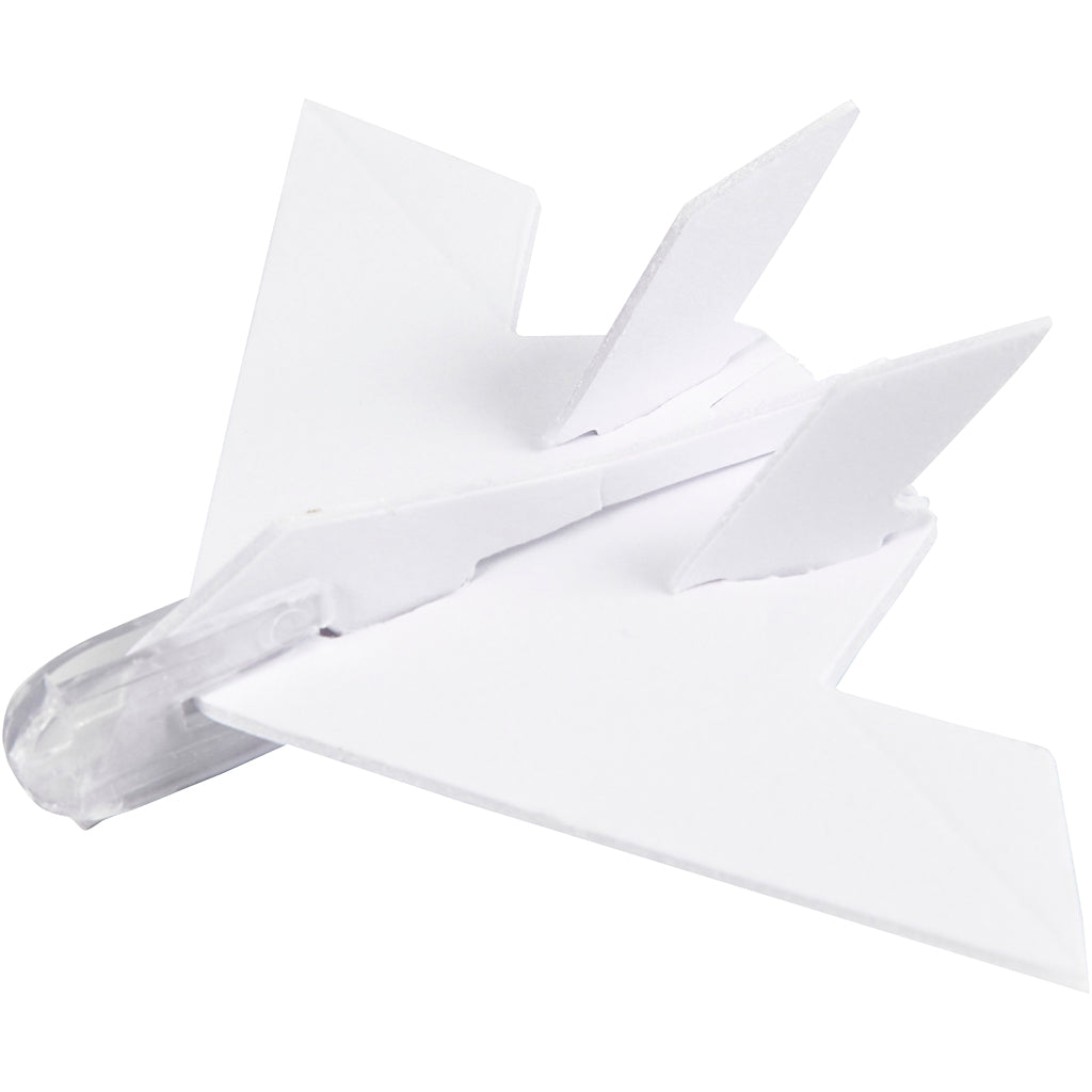 Vliegtuigen, L: 11,5-19 cm, B: 11-17,5 cm, wit, 50 stuk/ 1 doos [HOB-51234]