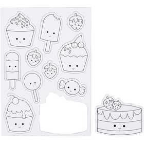 Magneten, zoetigheden, afm 14,85x21 cm, 1 vel [HOB-51237]