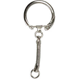 Sleutelhanger met ketting, L: 6 cm, d 2,3 cm, 25 stuk/ 1 doos [HOB-51282]