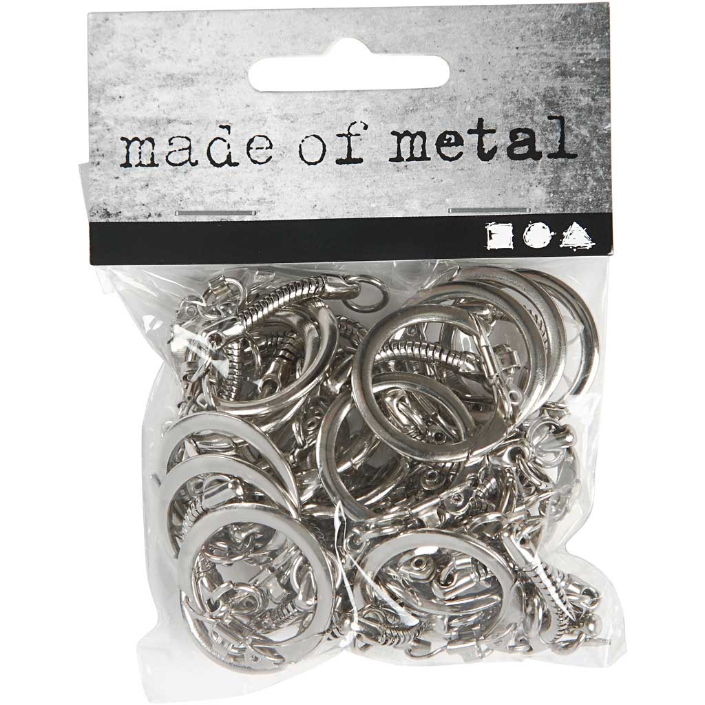 Sleutelhanger met ketting, L: 6 cm, d 2,3 cm, 25 stuk/ 1 doos [HOB-51282]