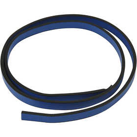Band van Imitatie Leer, B: 10 mm, dikte 3 mm, blauw, 1 m/ 1 doos [HOB-51487]