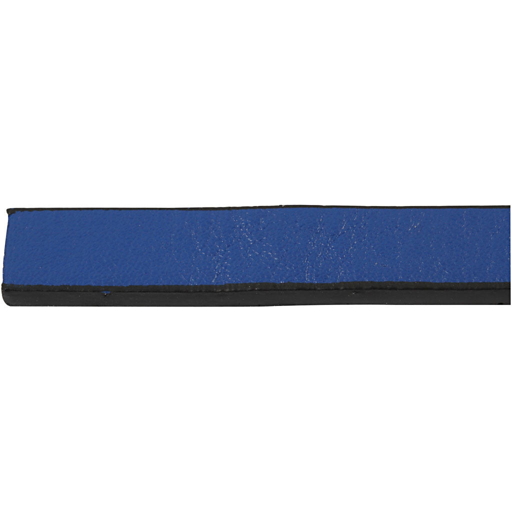 Band van Imitatie Leer, B: 10 mm, dikte 3 mm, blauw, 1 m/ 1 doos [HOB-51487]