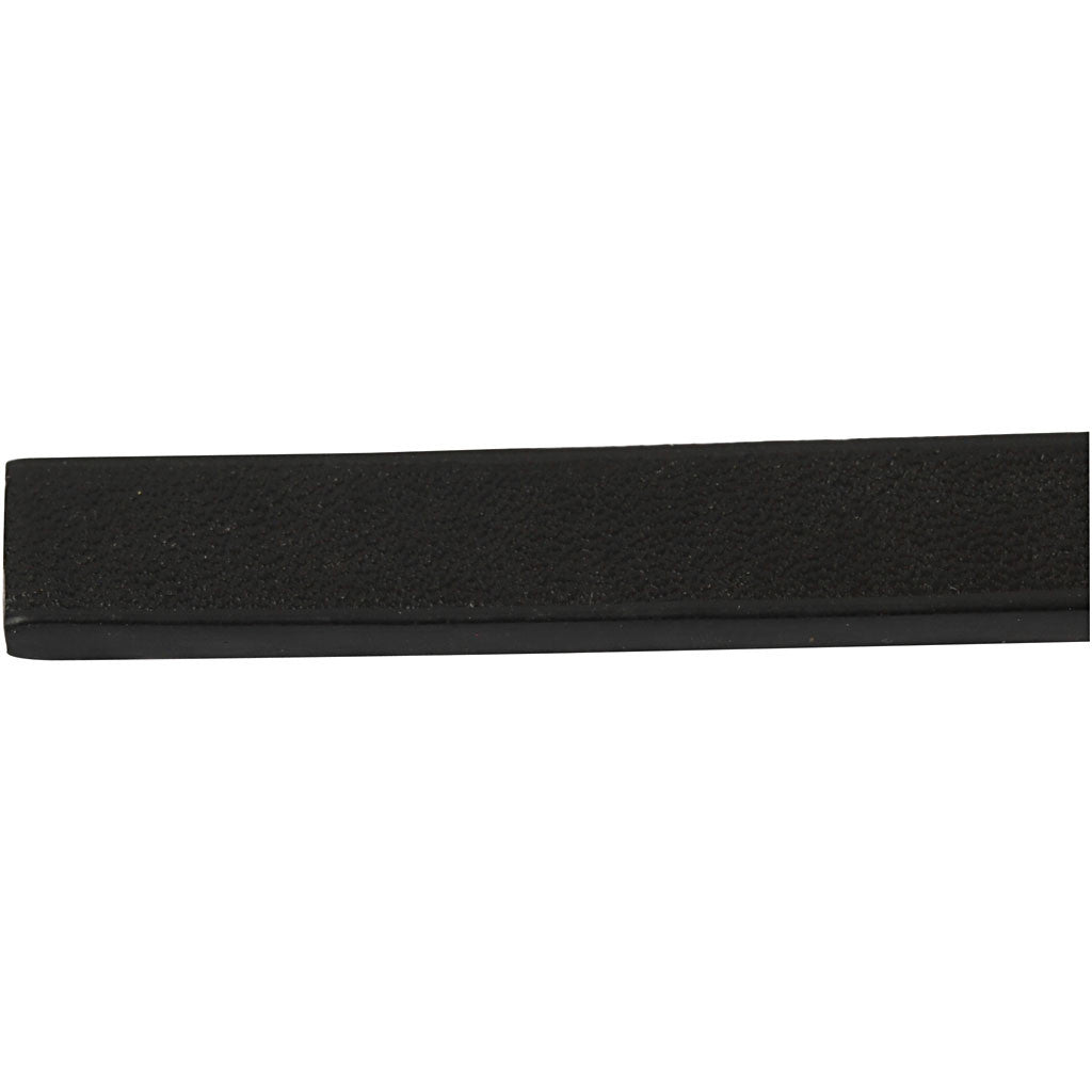 Band van Imitatie Leer, B: 10 mm, dikte 3 mm, zwart, 1 m/ 1 doos [HOB-51493]