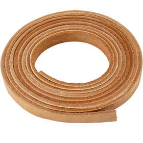 Leerband, B: 10 mm, dikte 3 mm, naturel, 2 m/ 1 doos [HOB-51502]