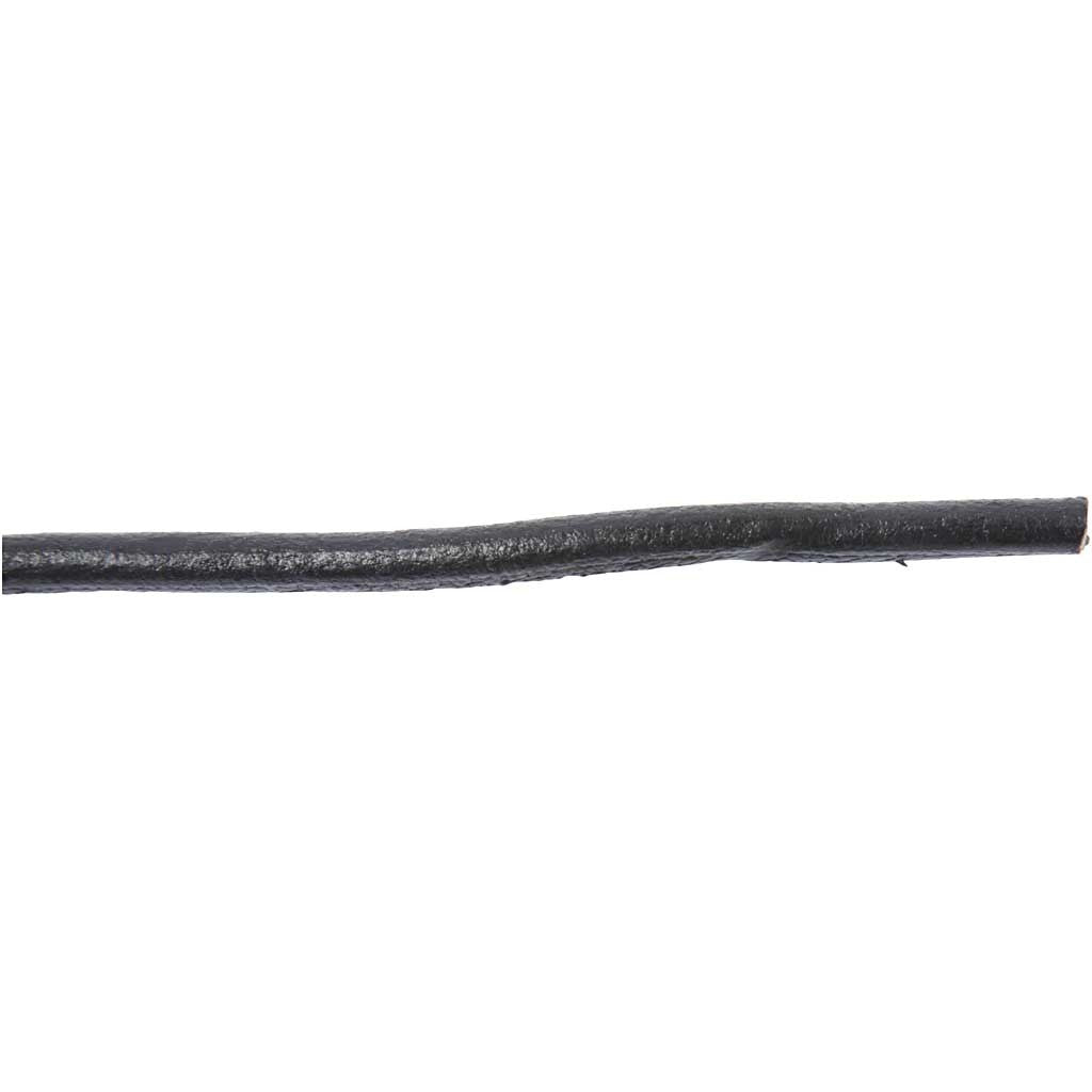 Leerkoord, dikte 4 mm, zwart, 5 m/ 1 rol [HOB-51566]