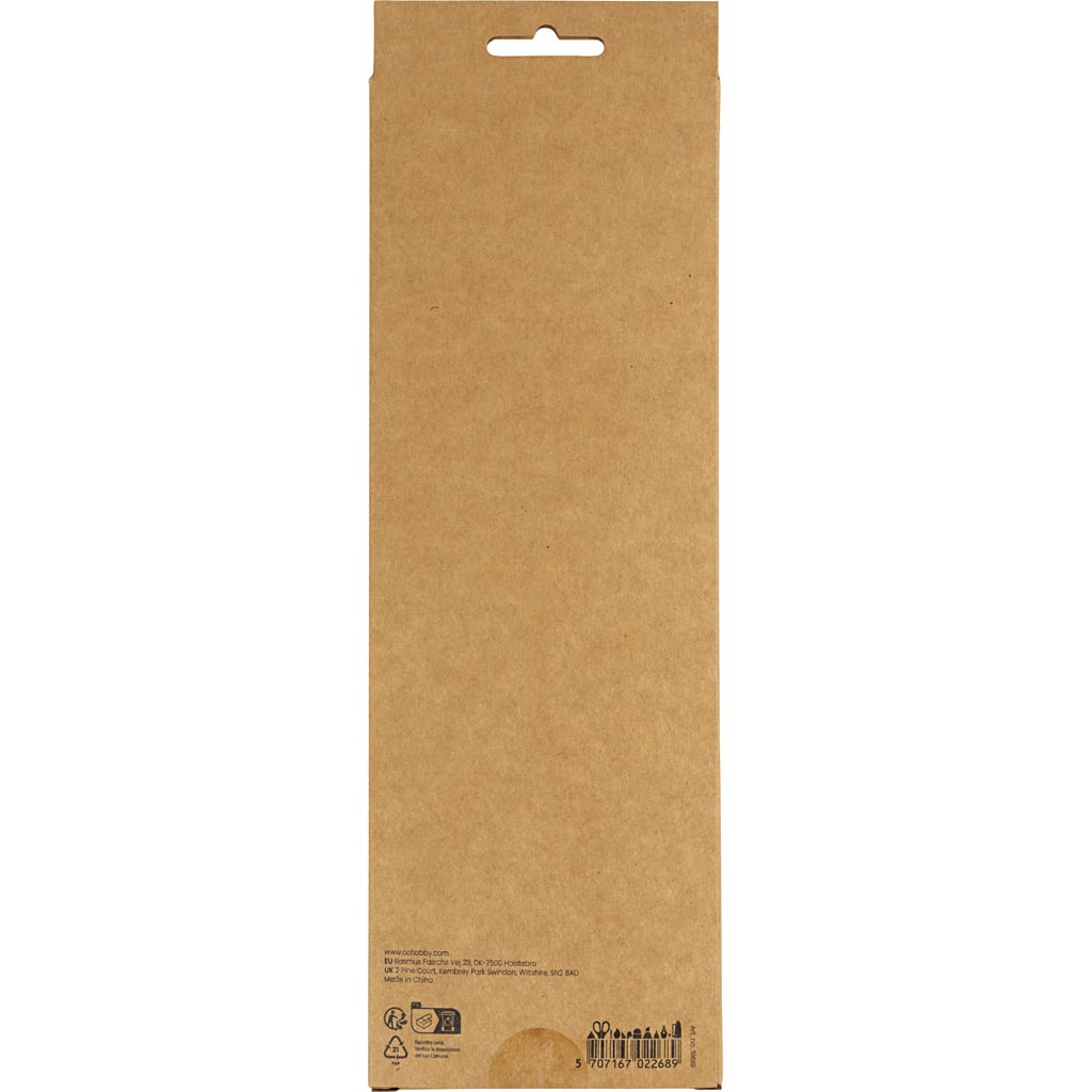 Chenille draad, wit, L: 30 cm, dikte 6 mm, 50 stuk/ 1 doos [HOB51619]