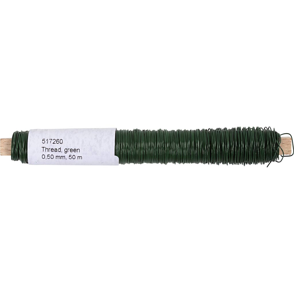 Bloemendraad, dikte 0,5 mm, groen, 50 m/ 1 rol [HOB-517260]