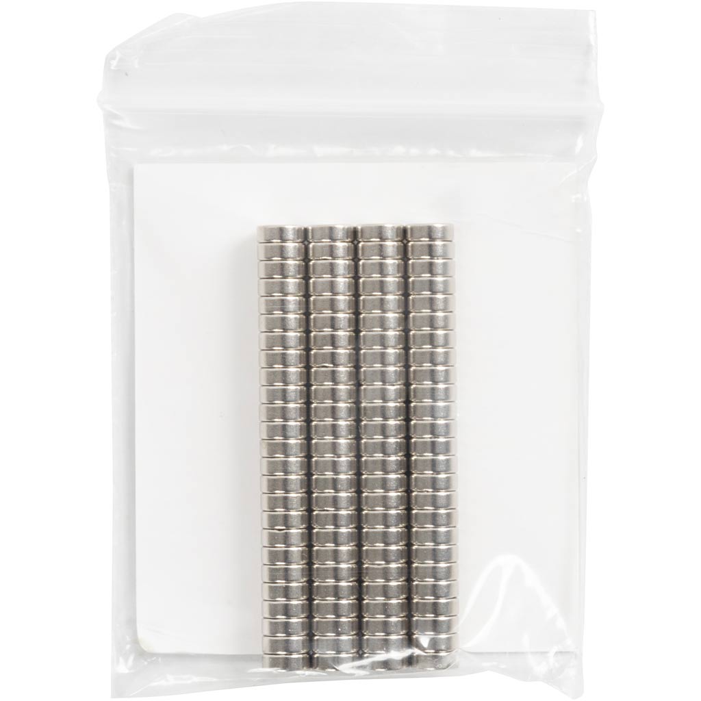 Power magneet, d: 5 mm, dikte 2 mm, 100stuks [HOB51791]