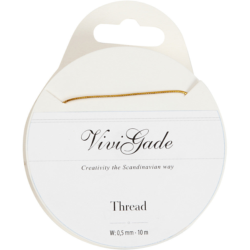 Draad, dikte 0,5 mm, goud, 10 m/ 1 rol [HOB-51960]
