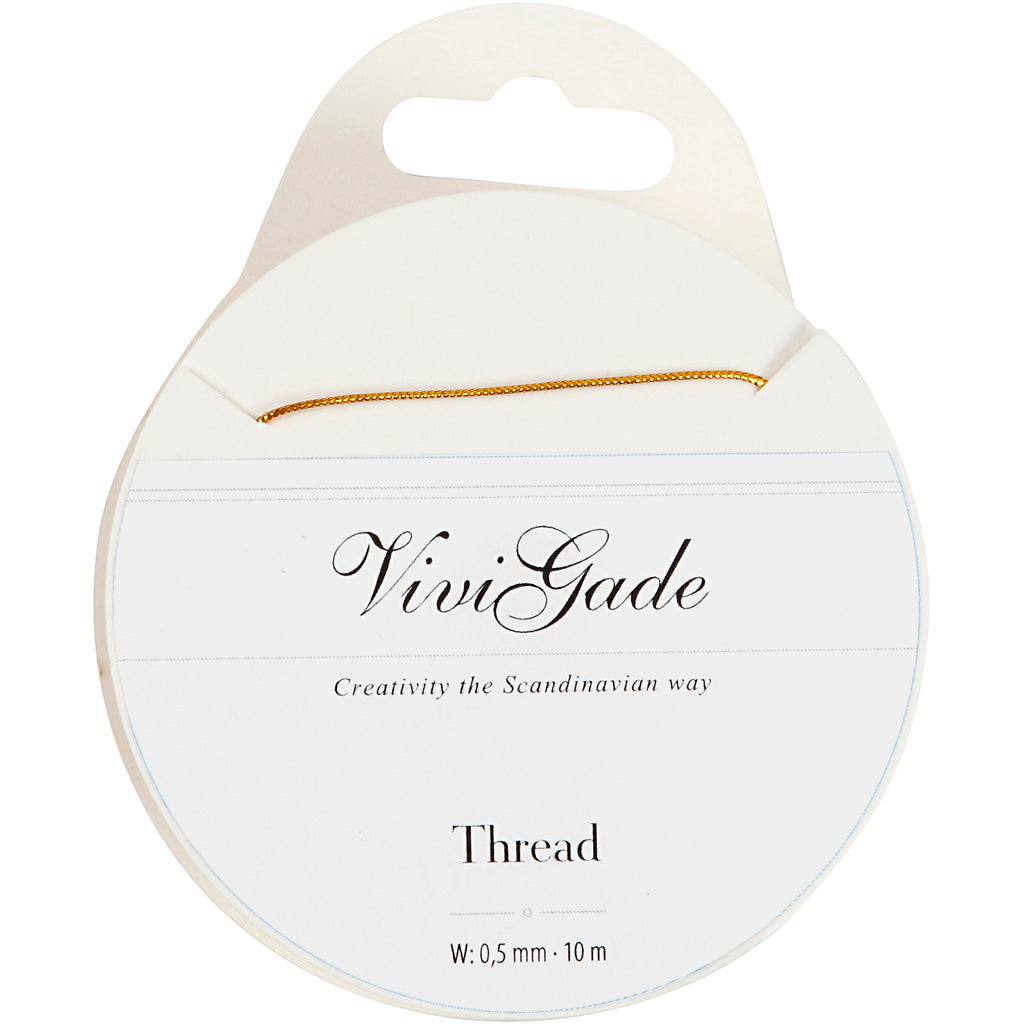 Draad, goud, dikte 0,5 mm, 10 m/ 1 rol [HOB51960]