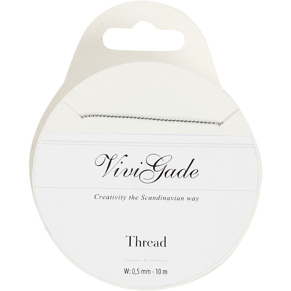 Draad, dikte 0,5 mm, zilver, 10 m/ 1 rol [HOB-51961]