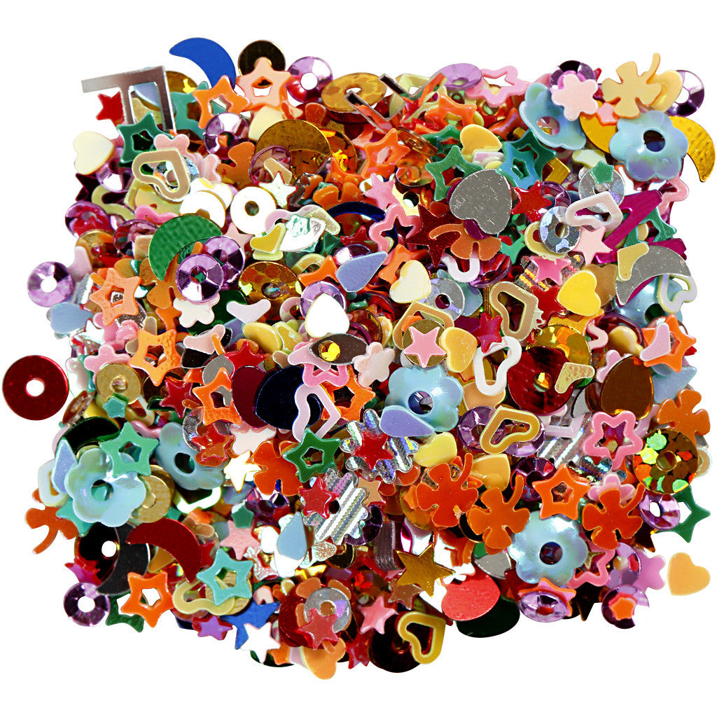 Multi paillettenmix, afm 2-5 mm, 170 gr/ 1 doos [HOB-52173]