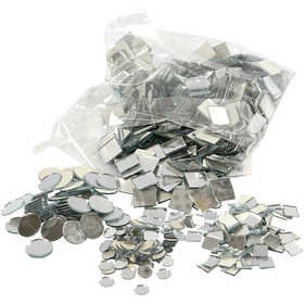 Spiegel mozaiek tegels, d 10-18 mm, dikte 2 mm, 1900 stuk/ 1 doos [HOB-52299]