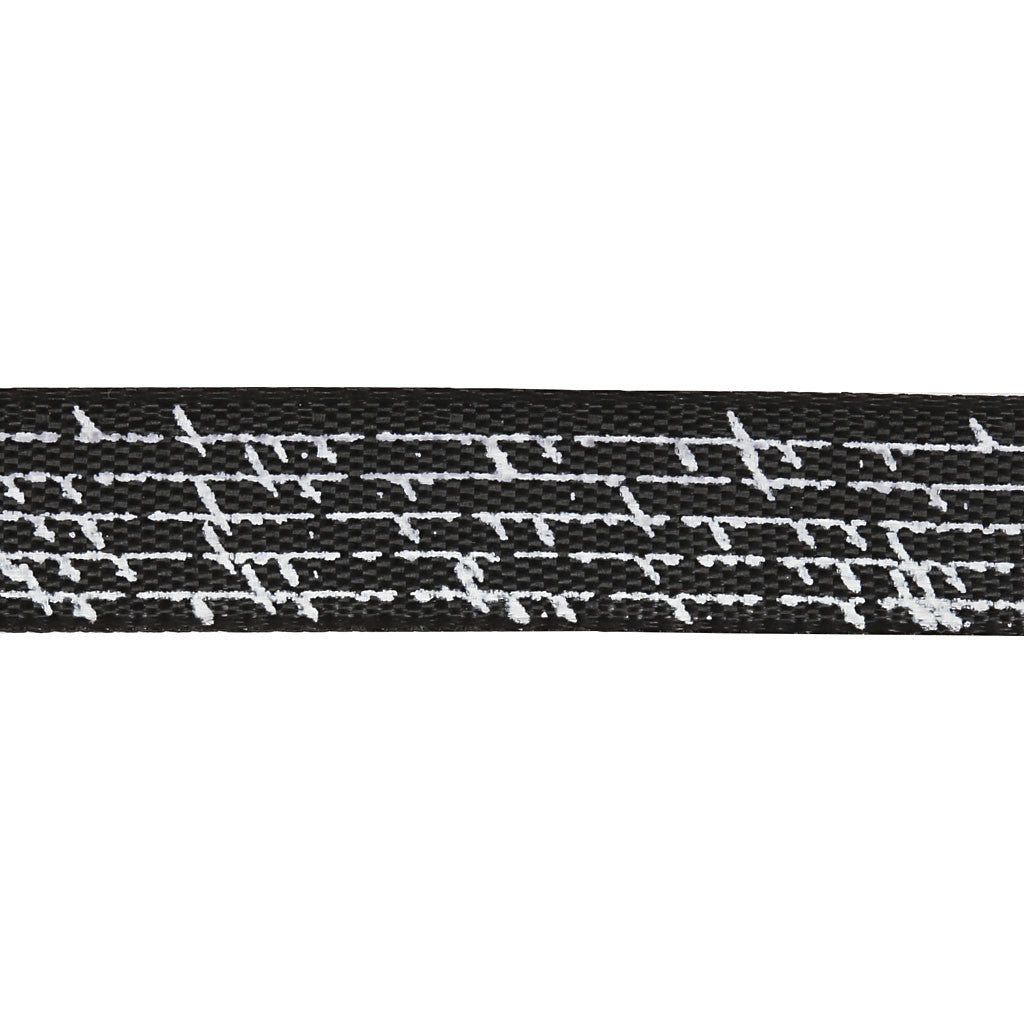 Satijnlint, B: 10 mm, zwart, 8 m/ 1 rol [HOB-524602]