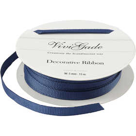 Decoratie lint, B: 6 mm, blauw, 15 m/ 1 rol [HOB-52478]