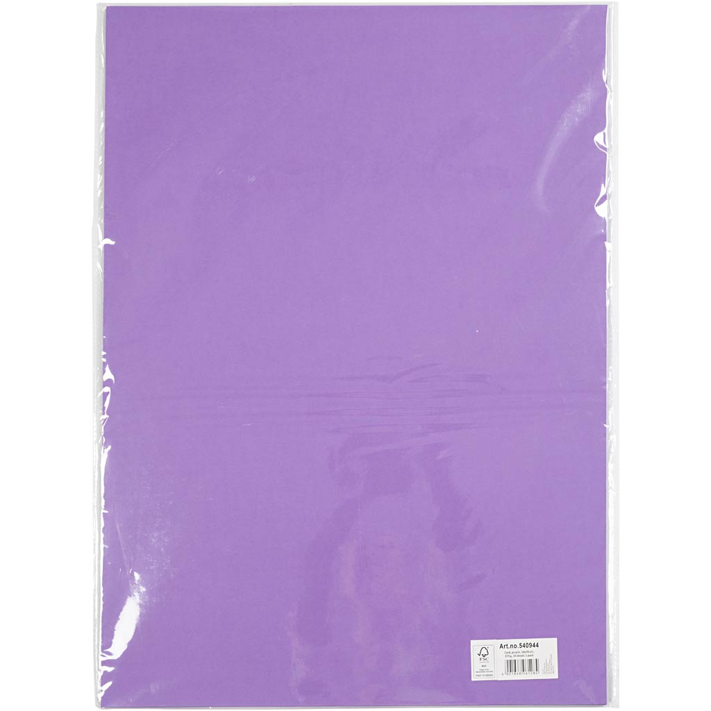 Karton, vel 50x70 cm, 270 gr, paars, 10 vel/ 1 doos [HOB-540944]