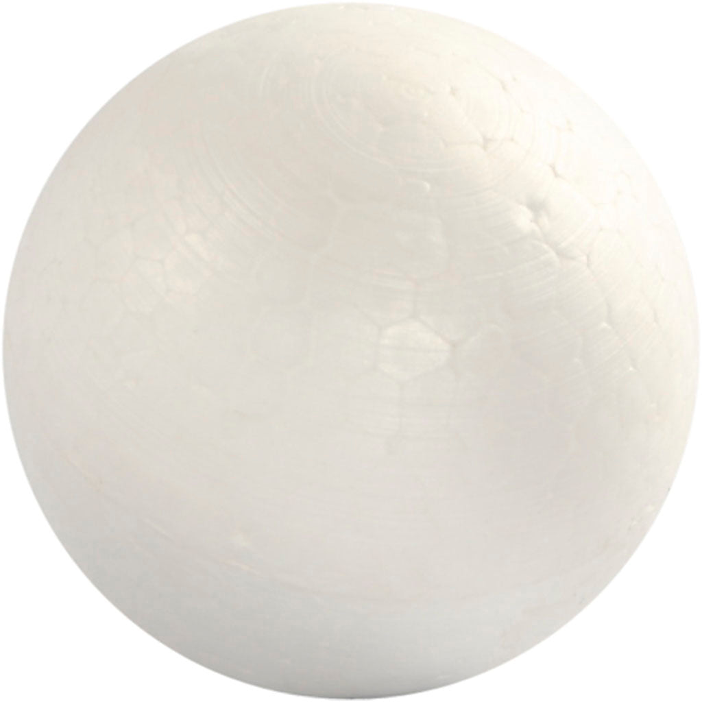 Polystyrene Balls, dia. 6 cm, white, 5 pc