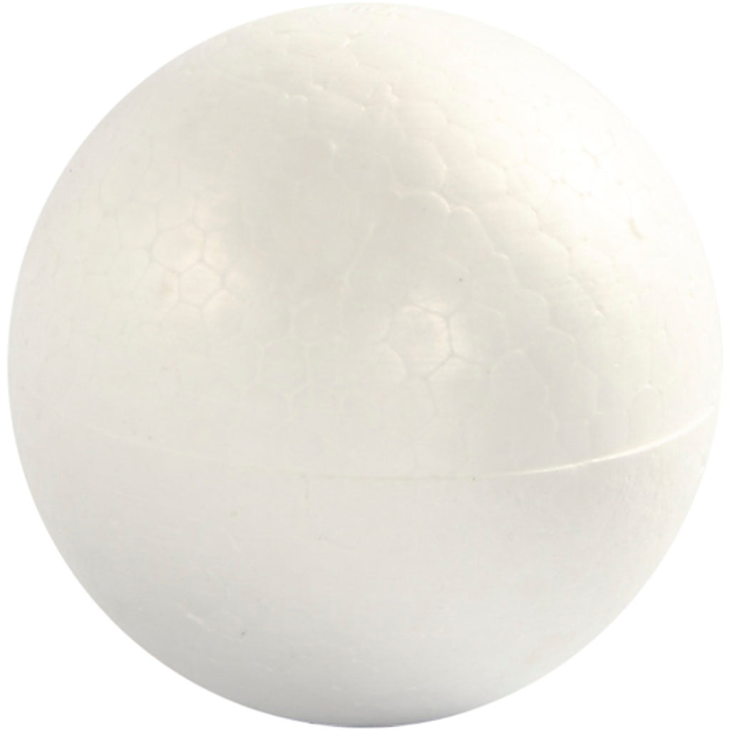 Polystyrene Balls, dia. 7 cm, white, 5 pc