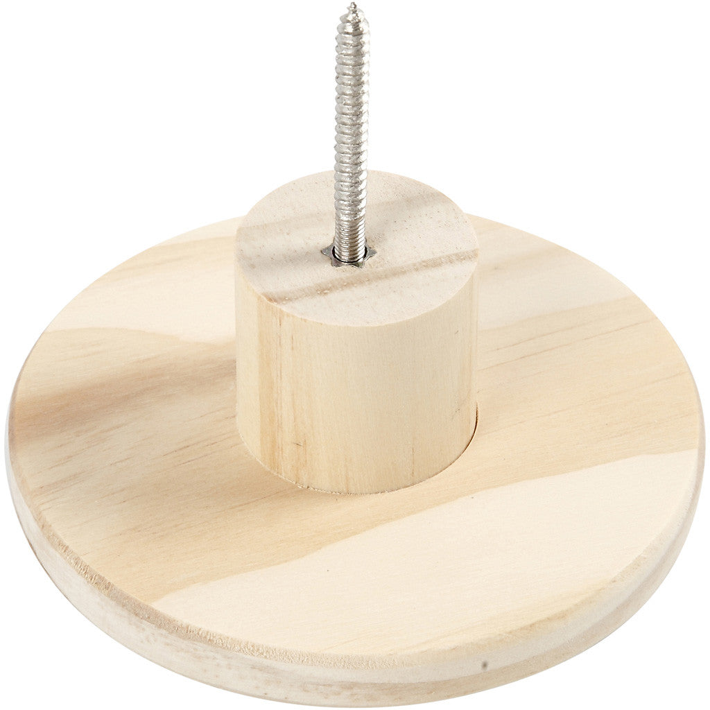 Kapstok, rond, D: 4,5 cm, d 11 cm, 1 stuk [HOB-54406]