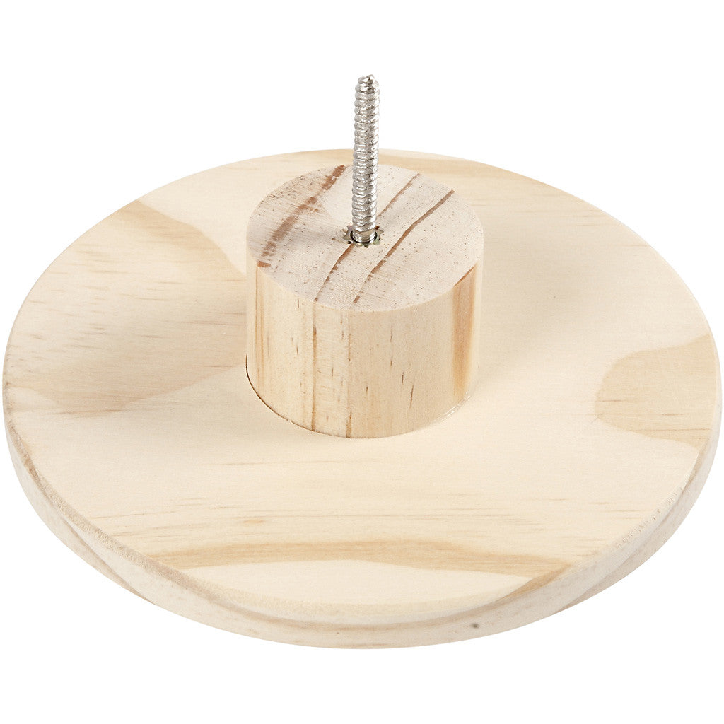 Kapstok, rond, D: 4,5 cm, d 15 cm, 1 stuk [HOB-54407]