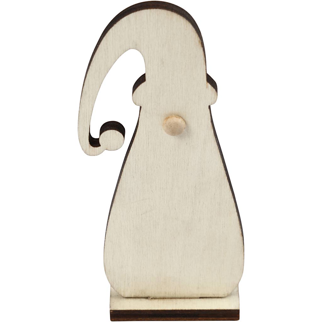 Kerstkabouter, H: 10 cm, D: 1,5 cm, B: 4,5 cm, dikte 3 mm, 3 stuk/ 1 doos [HOB-54467]