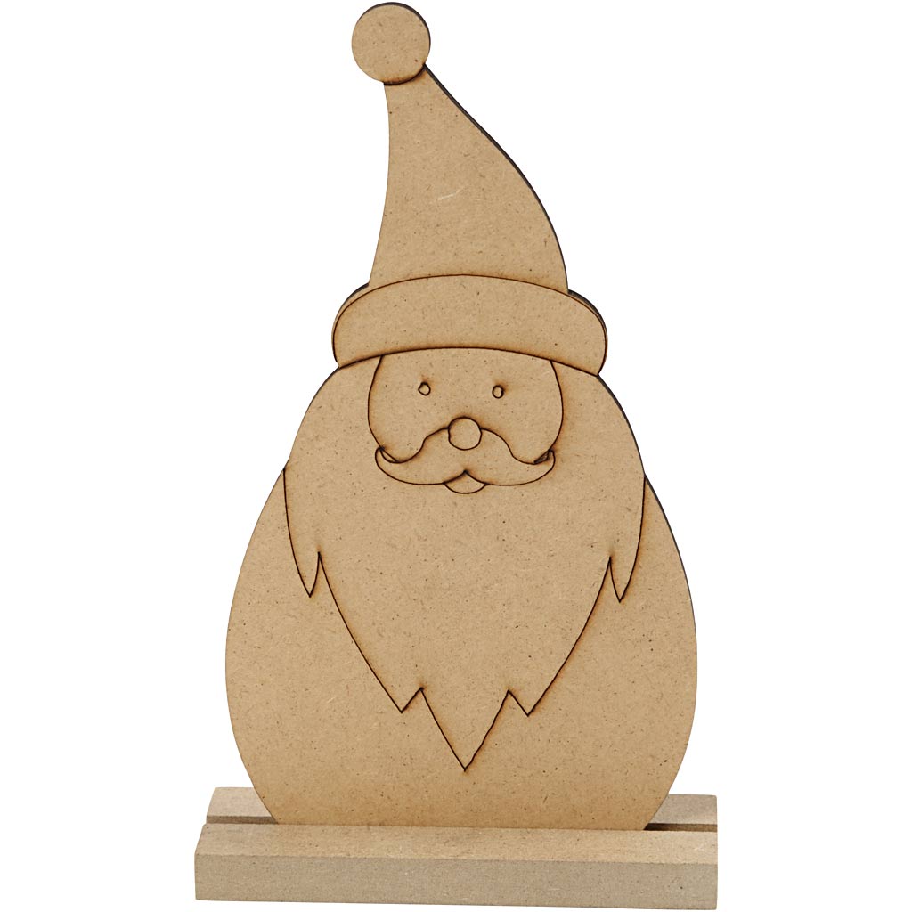 Kerstfiguur, Kerstman, H: 15 cm, D: 3 cm, B: 9 cm, dikte 3 mm, 1 stuk [HOB-54469]