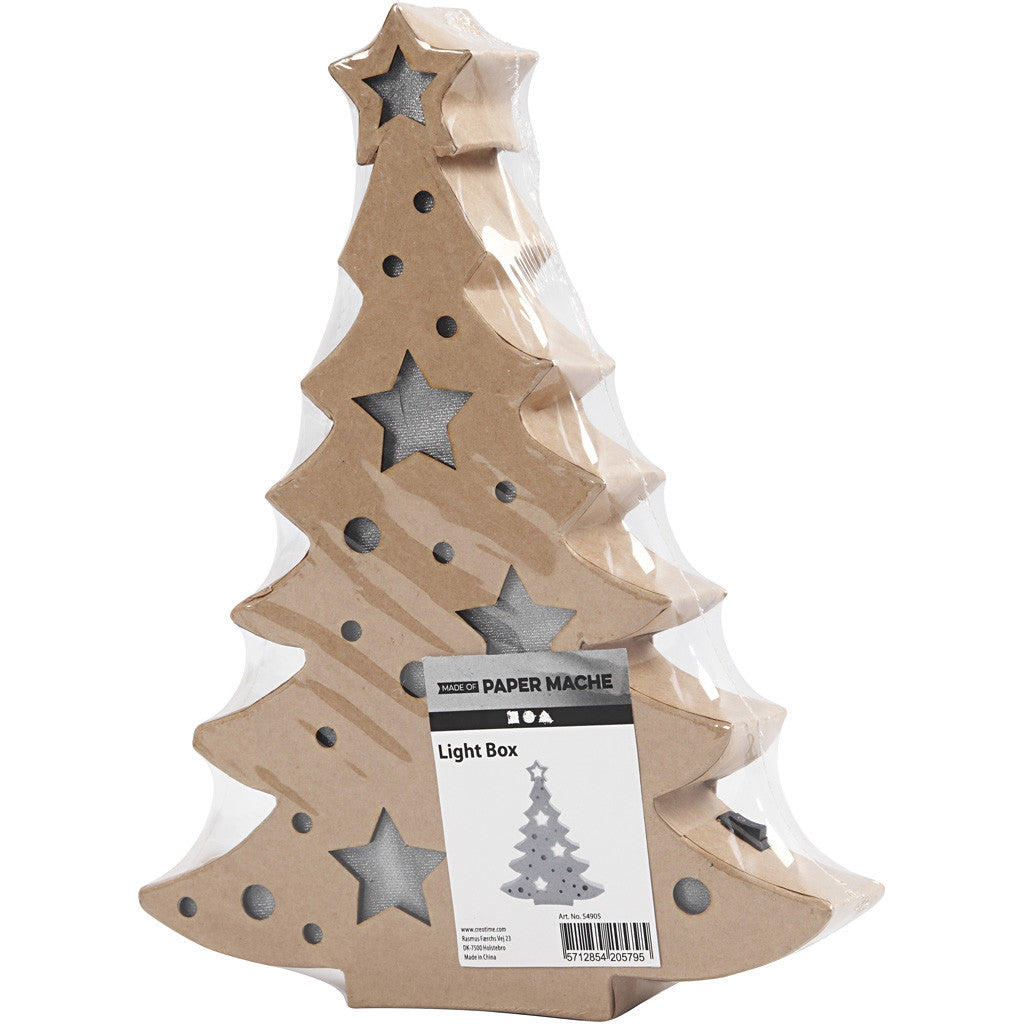 Figuur met licht, kerstboom, H: 27 cm, D: 4 cm, B: 21,5 cm, 1 stuk [HOB-54905]