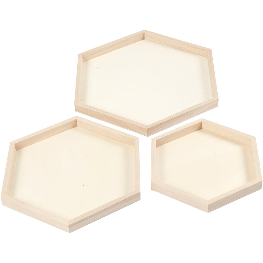 Dienbladen, d 21+26+31 cm, 3stuk/ 1 set [HOB-55317]