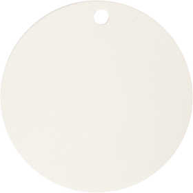 Label, d 15 cm, dikte 0,5 cm, wit, 1 stuk [HOB-55501]