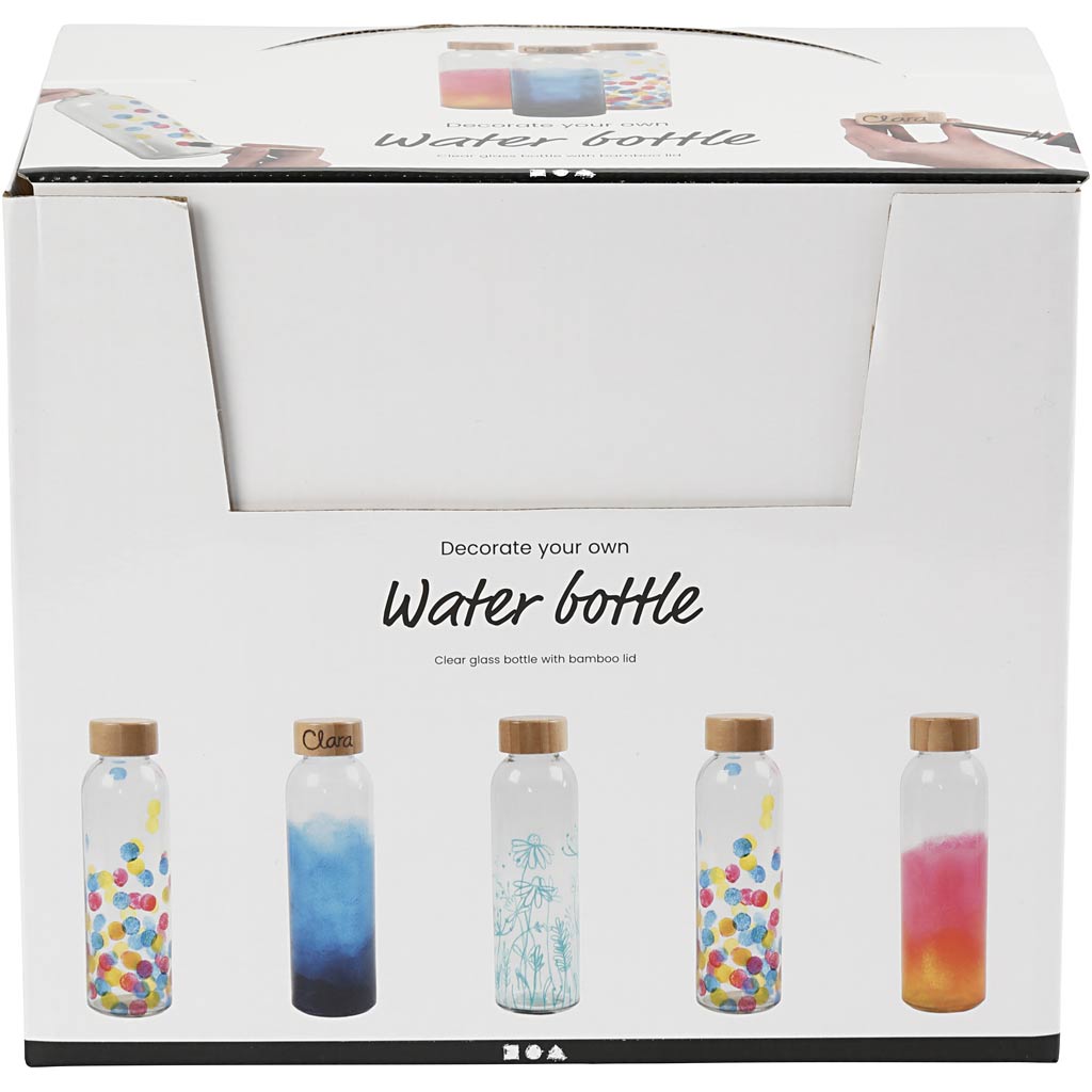 Waterfles, H: 22 cm, d 6,7 cm, 500 ml, 12 stuk/ 1 doos [HOB-55877]