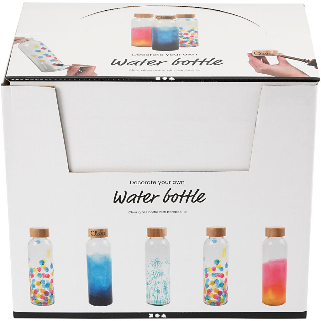 Waterfles, H: 22 cm, d 6,7 cm, 500 ml, 12 stuk/ 1 doos [HOB-55877]