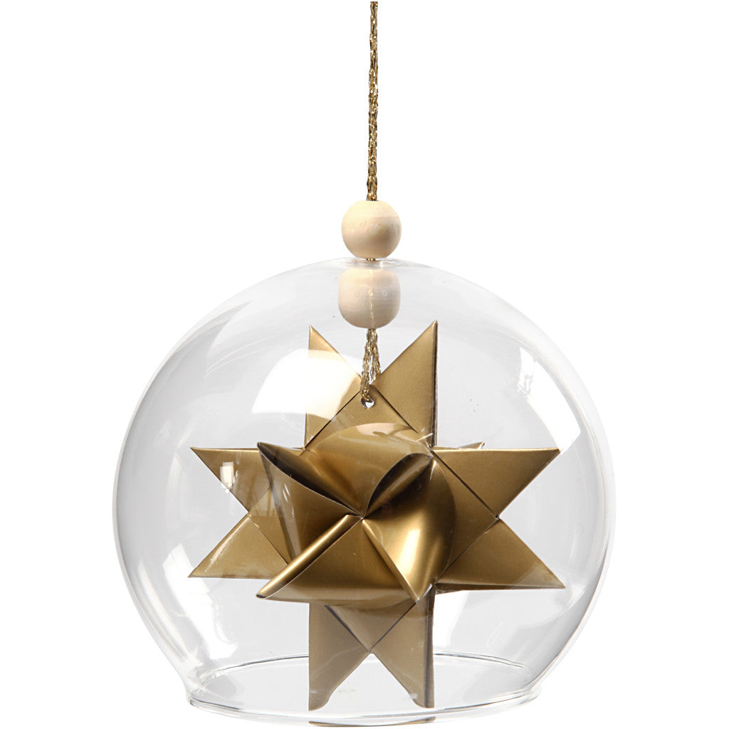 Belvormig glas zonder voet, d 8 cm, gatgrootte 5 cm, transparant, 4 stuk/ 1 doos [HOB-55928]