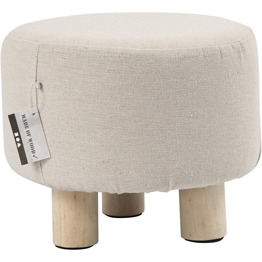 Voetenkrukje, H: 21,5 cm, d 26 cm, 1 stuk [HOB-56119]