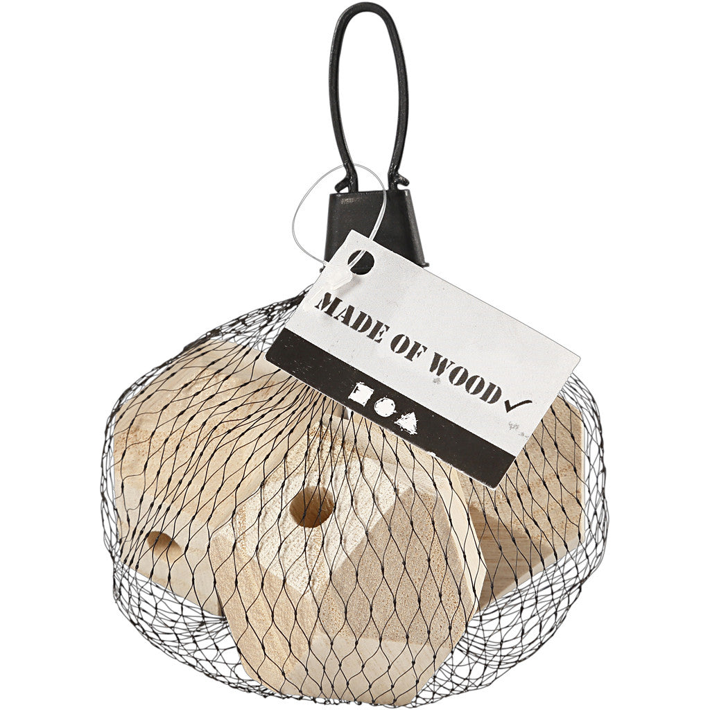 Diamantvormige kralen, B: 43 mm, gatgrootte 8 mm, 3 stuk/ 1 doos [HOB-56126]