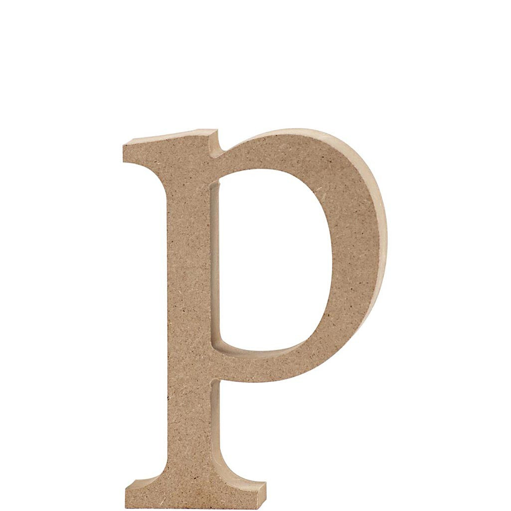 Letter, p, H: 12,8 cm, dikte 2 cm, 1 stuk [HOB-56255]