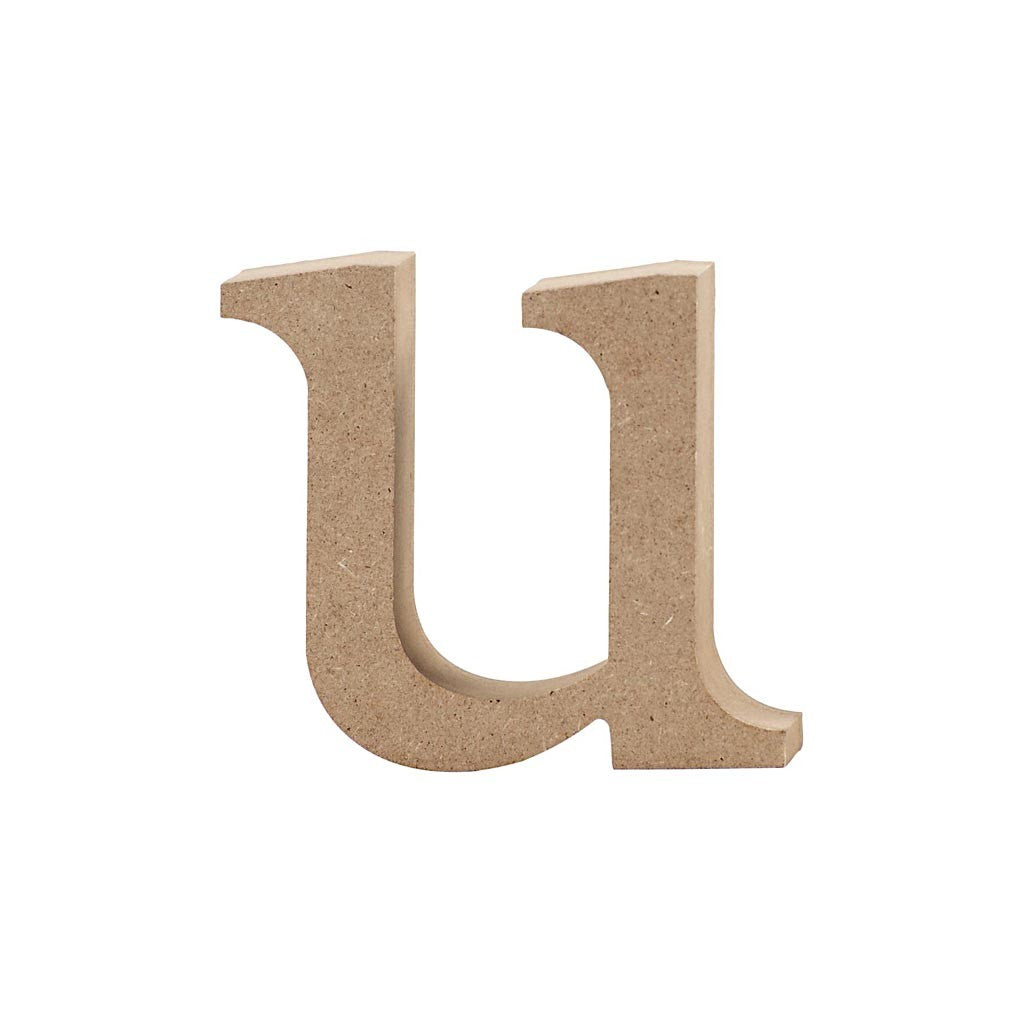 Letter, u, H: 8,5 cm, dikte 2 cm, 1 stuk [HOB-56260]