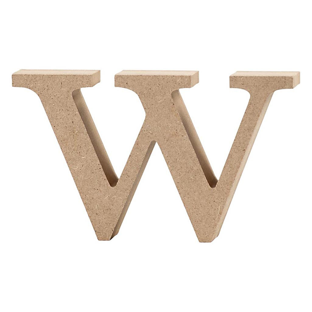 Letter, w, H: 8 cm, dikte 2 cm, 1 stuk [HOB-56262]