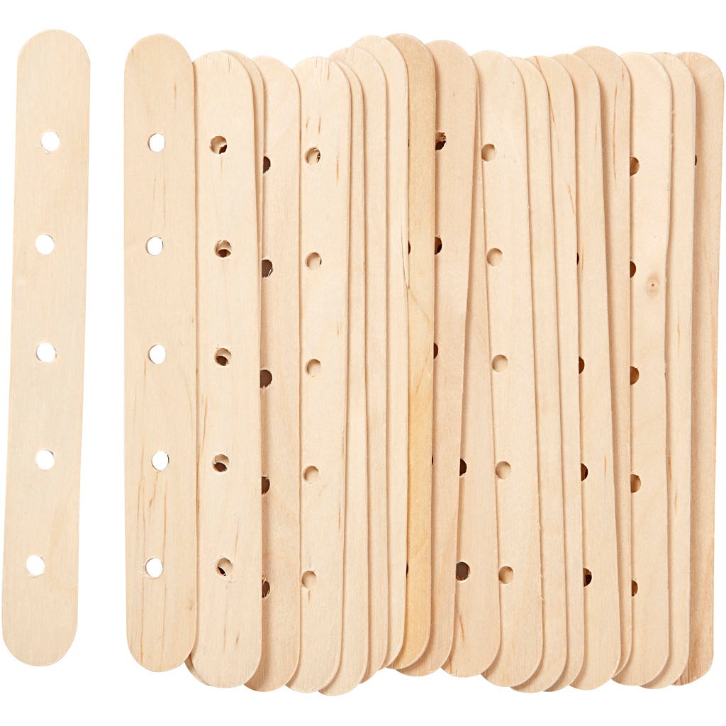 Constructiestokjes, L: 15 cm, B: 1,8 cm, gatgrootte 4 mm, 20 stuk/ 1 doos [HOB-563030]