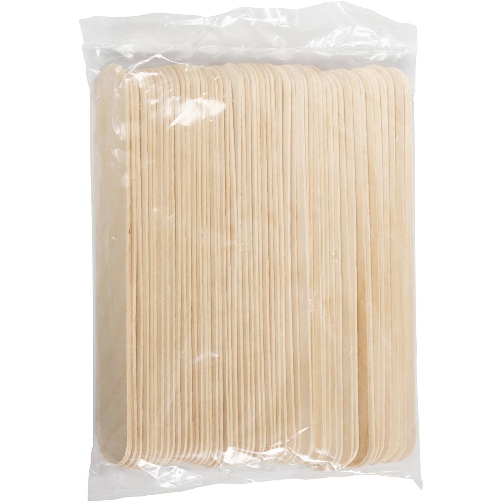 IJslollystokjes, L: 20 cm, B: 25 mm, naturel, 50 stuk/ 1 doos [HOB-563060]