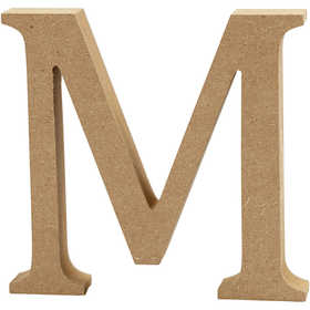 Letter, M, H: 13 cm, dikte 2 cm, 1 stuk [HOB-56322]