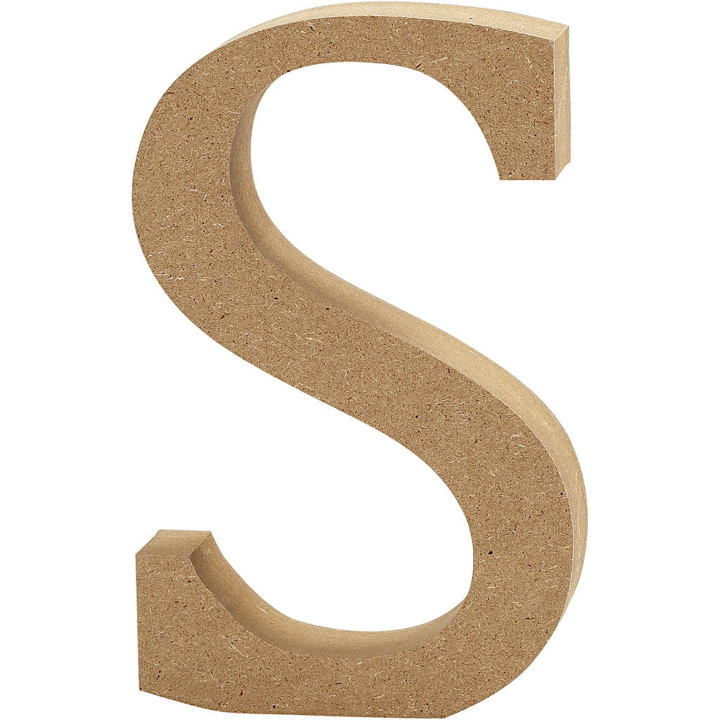 Letter, S, H: 8 cm, dikte 1,5 cm, 1 stuk [HOB-56378]