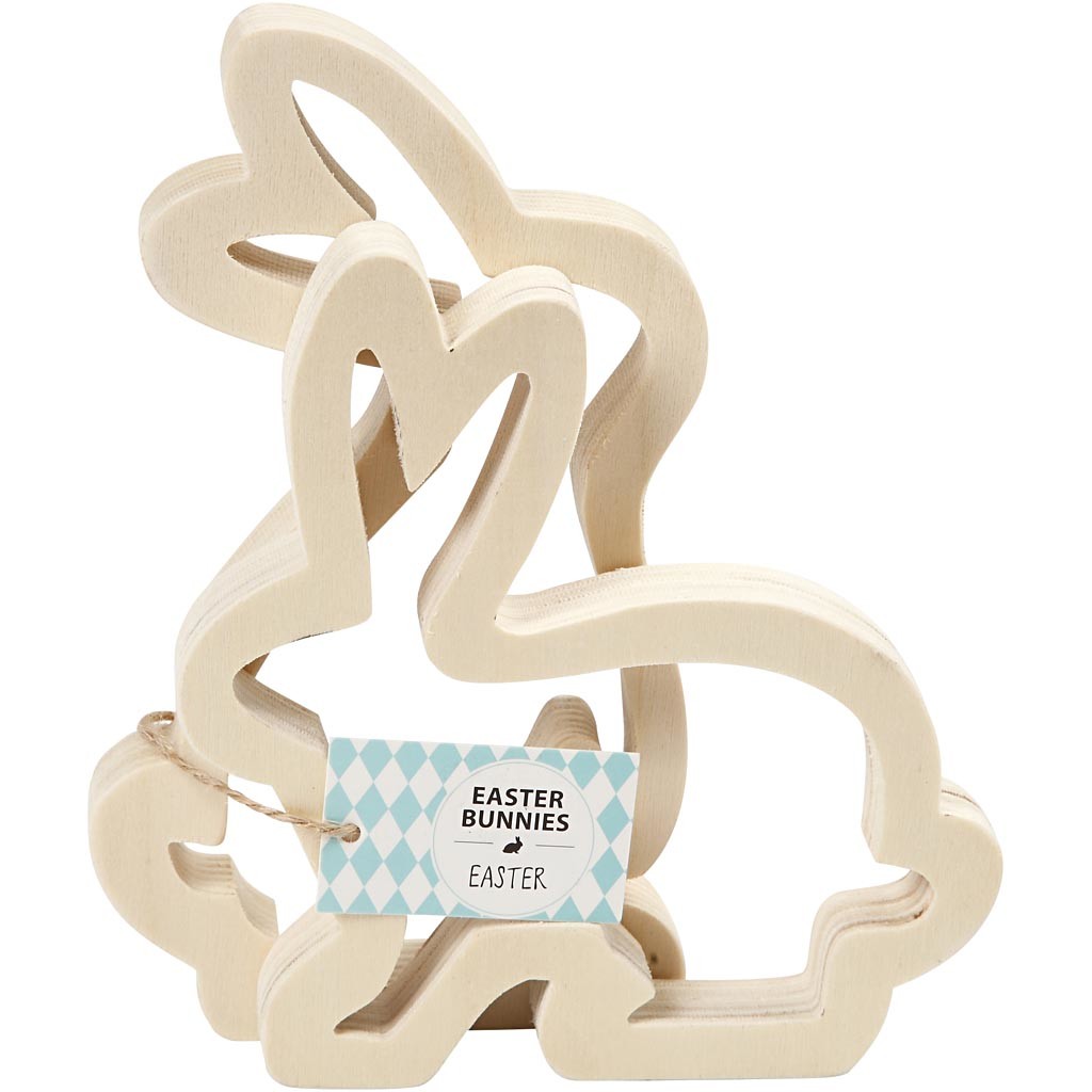 Paashazen, H: 14 cm, D: 2 cm, B: 13 cm, 2 stuk/ 1 doos [HOB-56433]