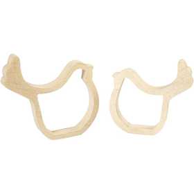 Kippen, H: 13 cm, D: 2 cm, B: 13 cm, 2 stuk/ 1 doos [HOB-56434]